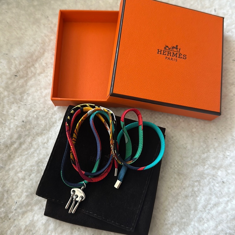 Hermes silk bracelet sold only in Paris